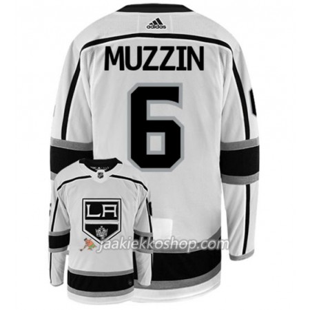 Miehille NHL Los Angeles Kings Pelipaita JAKE MUZZIN 6 Adidas Valkoinen Authentic